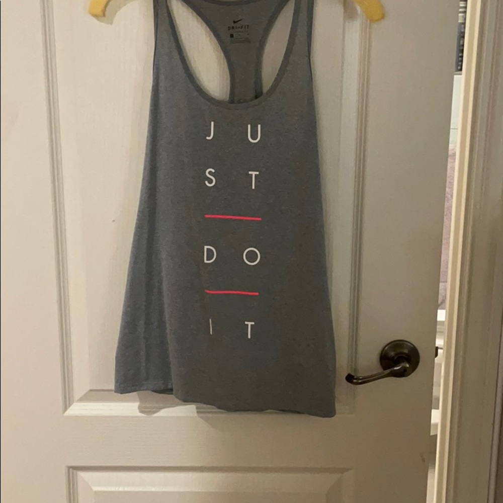Gray Nike Workout Tank
